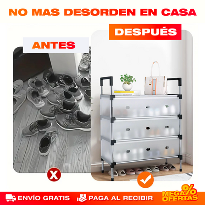 Zapatero de 5 Pisos en Acrílico